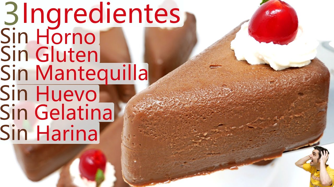 CHOCOLATE CAKE 3 INGREDIENTS | WITHOUT OVEN | ??? GLUTEN FREE | NO EGG  NO FLOUR NO GELATIN - YouTube