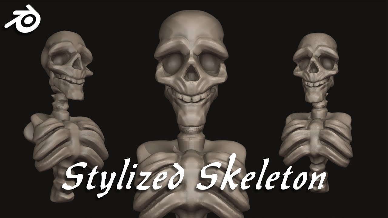 Sculpting Stylized Skeleton using Blender 2.8 Sculpt Branch + me ...