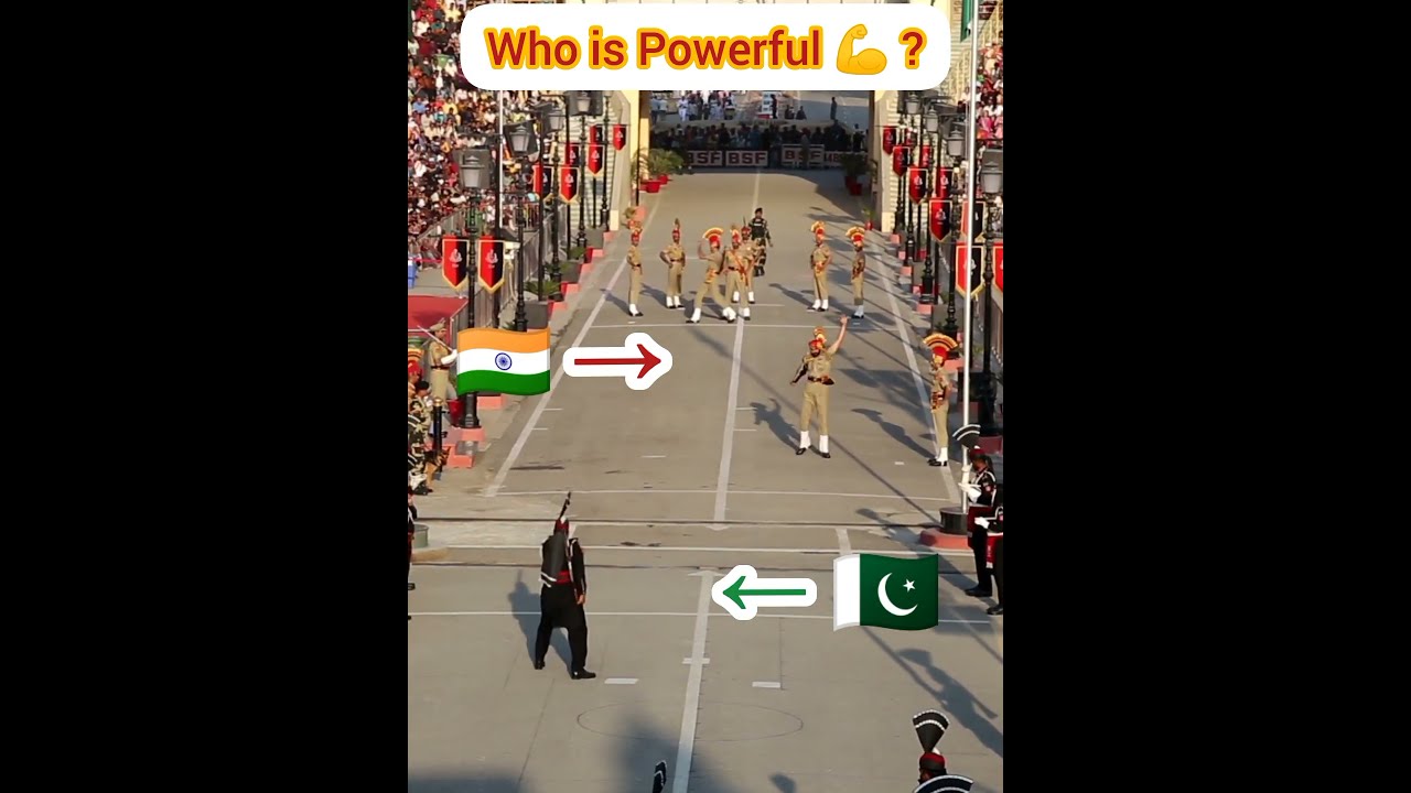  Border Fight Scene in Flag Ceremony at Attari Wagah Border