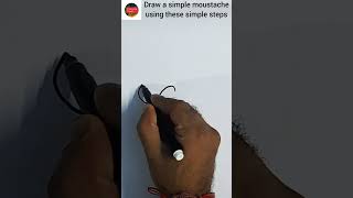 Draw a simple moustache using these simple steps #shorts #ashortaday Canvassing Passion