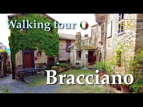 Bracciano (Lazio), Italy【Walking Tour】History in Subtitles - 4K