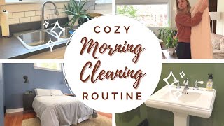 COZY & RELAXING MORNING CLEANING ROUTINE | Clean With Me 2021
