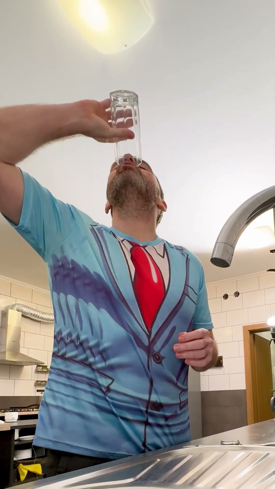 He drinks invisible water