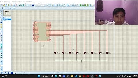 Simulasi Mikrokontroler Menggunakan Atmega 32 dan 8 LED | Tutorial Proteus 8 Profesional
