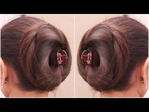 New simple hair style girl everyday / easy hair style girl for long hair / big claw clip hairstyles