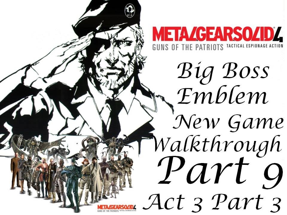 MGS4 Big Boss Emblem New Game Walkthrough Part 9 Raging Raven Boss mgs4-big-boss-emblem-new-game-walkthrough-part-9-raging-raven-boss