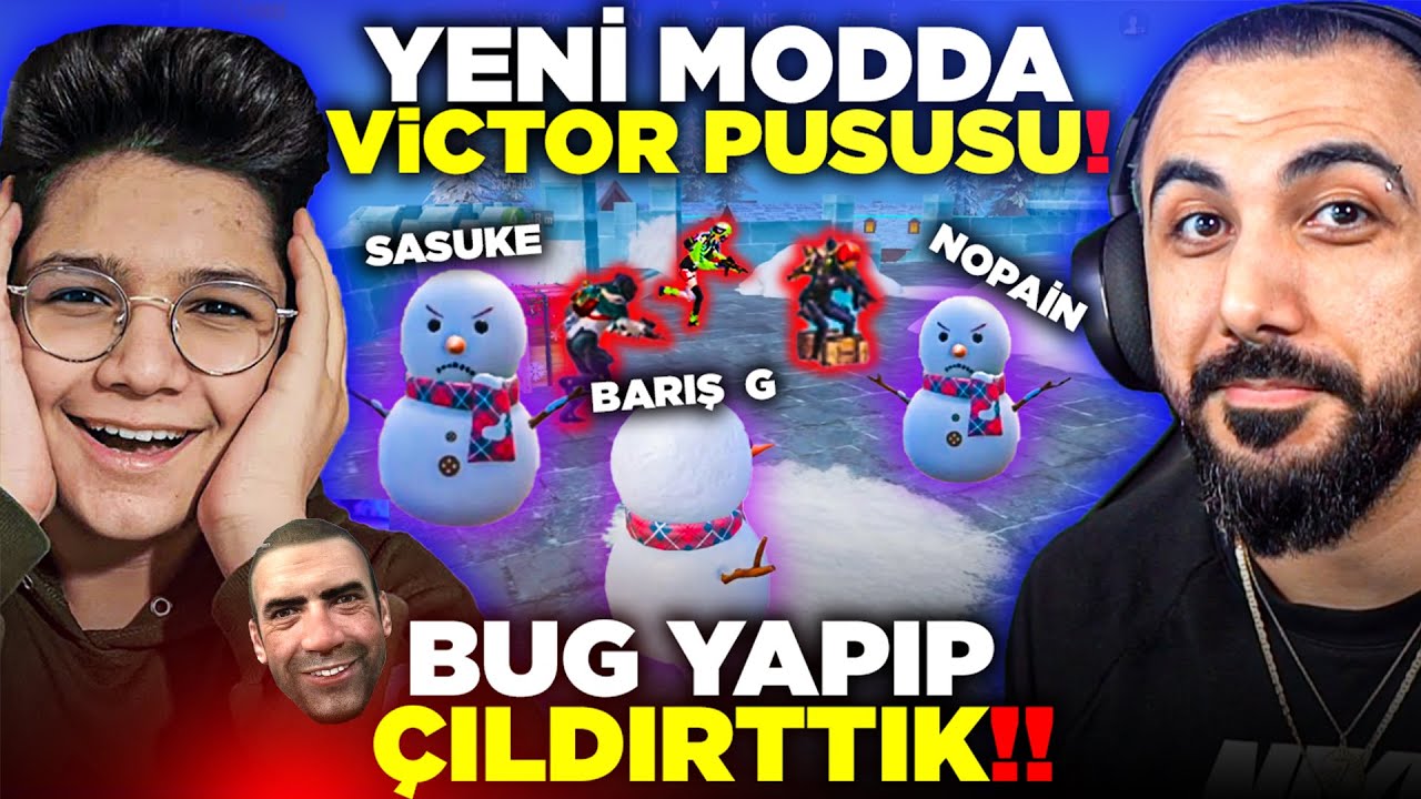 YENİ MODDA EKİPLE 4 VİCTOR PUSUSU!! 😂 HARİTA BUGU YAPIP SİNİRDEN DELİRTTİK!! | PUBG MOBILE