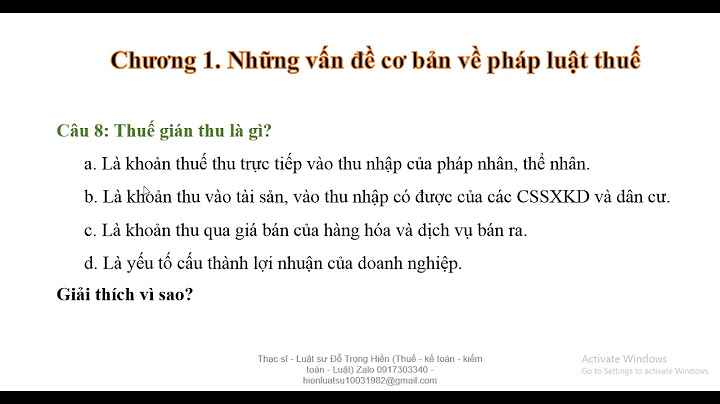 Bài tập kỹ năng tư vấn pháp luật thuế