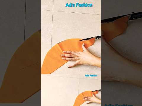 34” Size Cross Cut Blouse Cutting ✂️ | 1 Tuck + Sleeves Measurement & Cutting #shorts