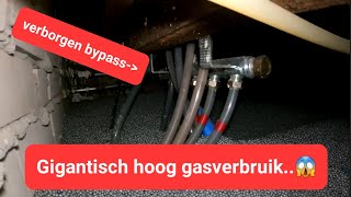 Deze klant heeft een gigantisch hoog gasverbruik door een verborgen bypass..