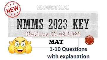 NMMS KEY 2023 || NMMS ANSWERS || AP NMMS 2023 Paper Answers with Explanation || 05.02.2023