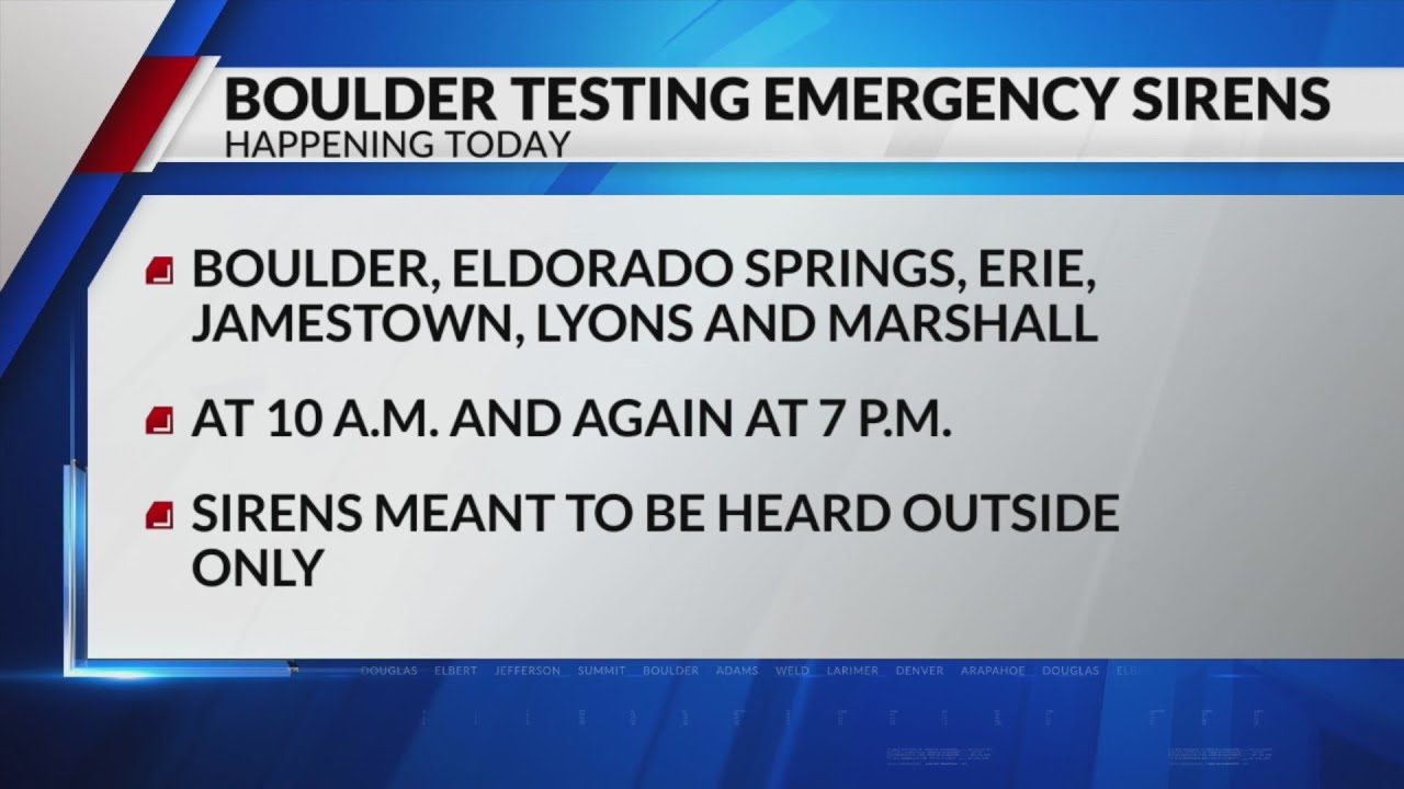 Boulder to test emergency sirens Monday - YouTube