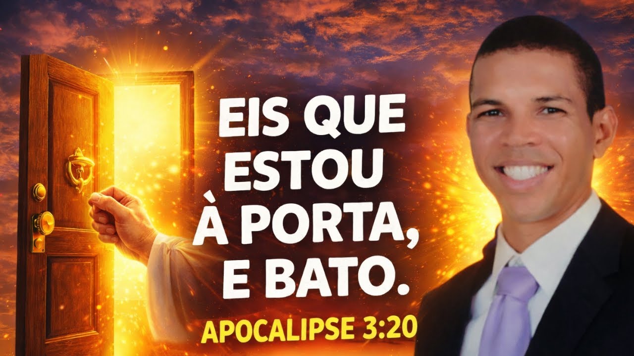 EIS QUE ESTOU À PORTA, E BATO. APOCALIPSE 3:20