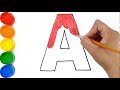 Learn alphabet a to z with drawing  coloring for kids
