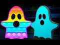 Glow Ghost Pop It 👻 Kids play Pop It Challenge | Hot vs Cold Song: Stories For Kids + Nursery Rhymes
