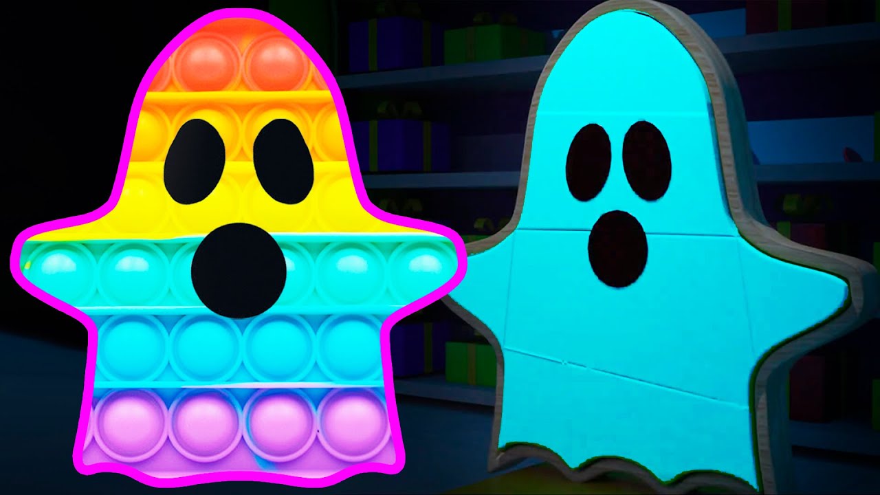 ⁣Glow Ghost Pop It 👻 Kids play Pop It Challenge | Hot vs Cold Song: Stories For Kids + Nursery Rhymes