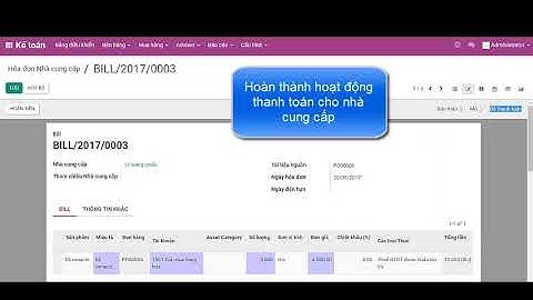 Hướng dẫn ứng dụng Kế toán trong Odoo ERP