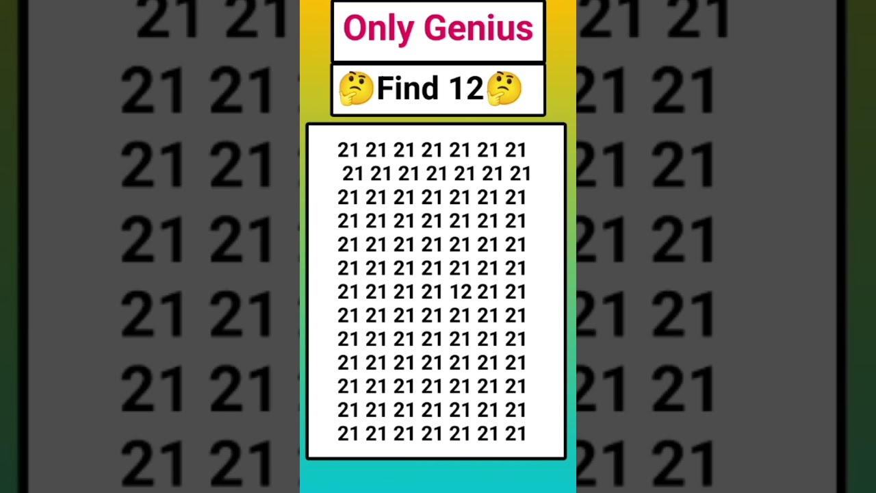 Find 12 Ytshorts Maths Mathpuzzle
