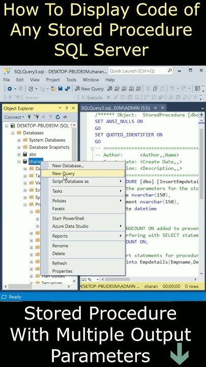 Display Read Any Stored Procedure Code In SQL Server sp_helptext - YouTube