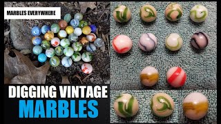 Digging Vintage Toy Marbles - Bottle Digging - Antiques - Trash Picking - Treasure Hunting -