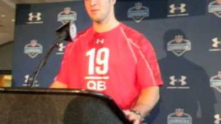 Tim Tebow Press Conference, 2010 NFL Combine