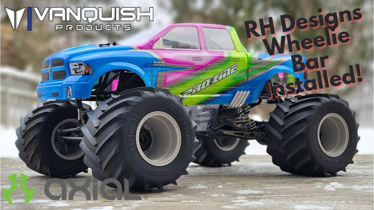 Axial SMT10 (RH Designs Wheelie bar and Vanquish swaybars installed)