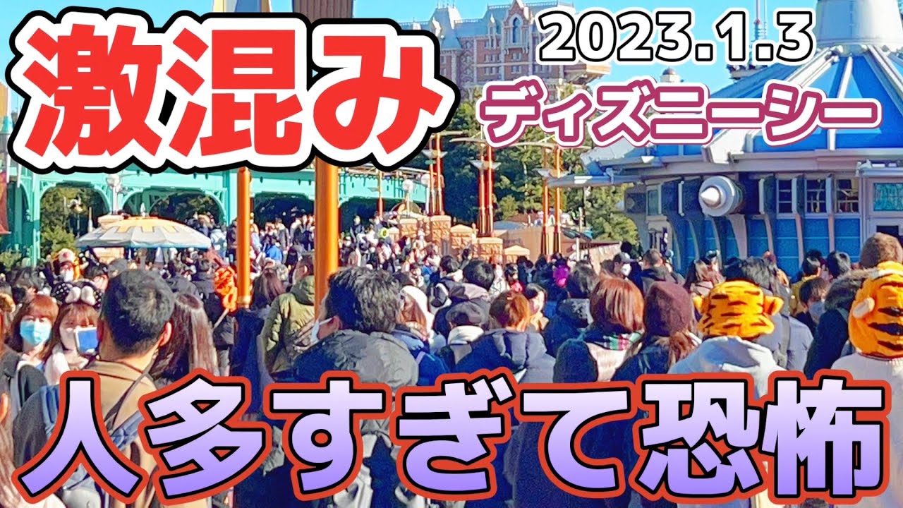 全て大行列 行動制限の無い年始のディズニーシーがヤバすぎ 23 1 3 Youtube