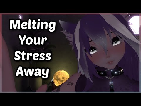 ASMR | Melting Your Stress Away (Ear licks & oils massage) | Personal Attention Roleplay (VRChat)