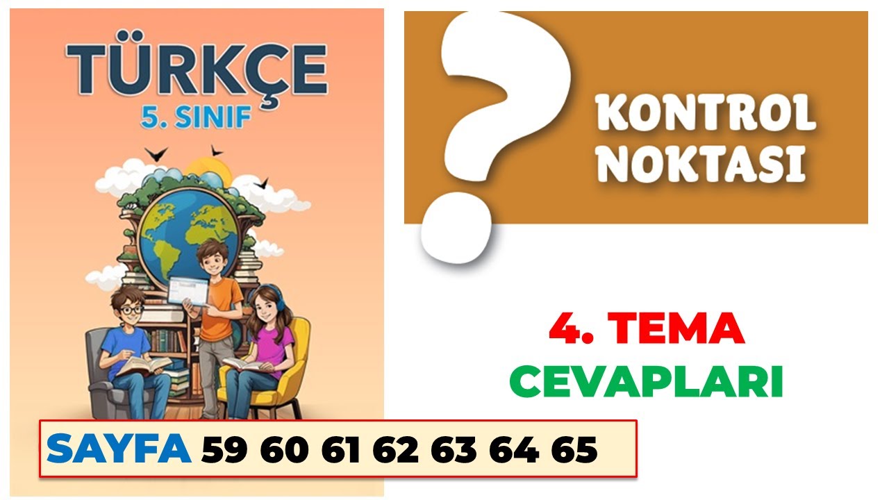 5th Grade Turkish Textbook Checkpoint Pages 59 60 61 62 63 64 65
