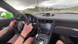 3 Porsche GT3RS chase each other