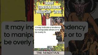 The Magician combination with the Devil #shorts #short #tarot #tarotreading