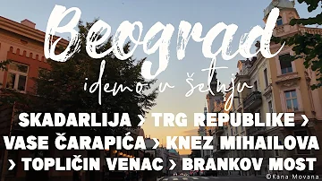 Beograd jun 2021 poslepodne * Idemo u šetnju | Skadarlija - Brankov Most 4k UHD