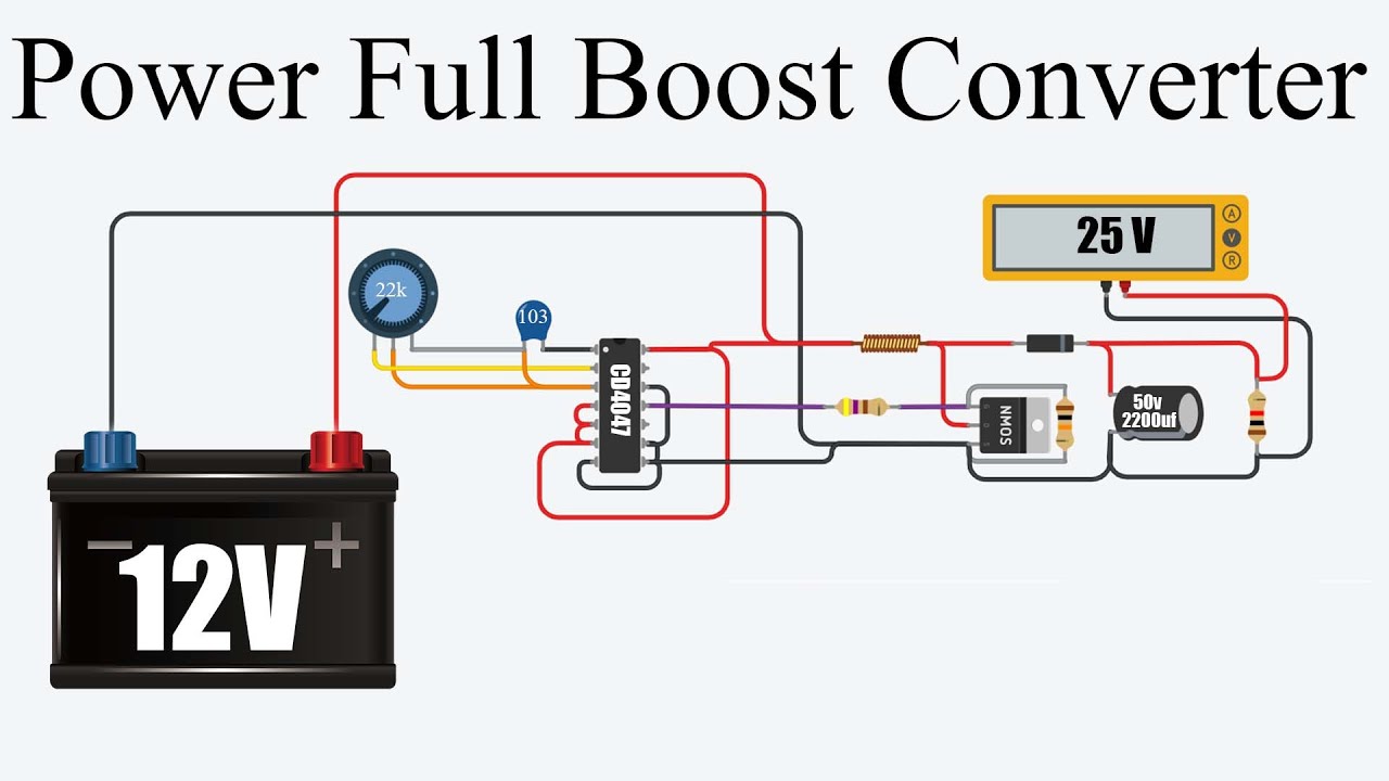 DIY Boost Converter | step up converter 12v to 24v | dc to dc boost ...