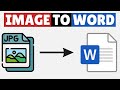Convert Image to Word Easily 📄