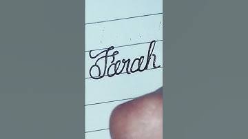 "Farah" Name In Cursive Handwriting