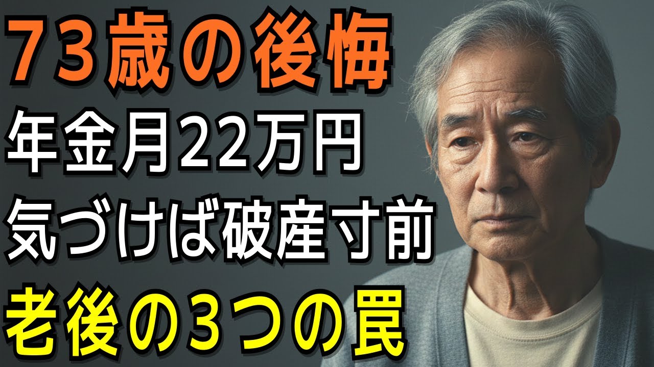 73歳の後悔  年金月22万円でも  気づけば破産寸前…  老後の3つの落とし穴