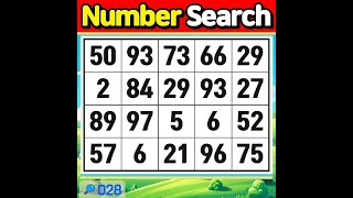NumberSearch. 90% of people can't find it.【Memory | Concentration | Brain training】#027