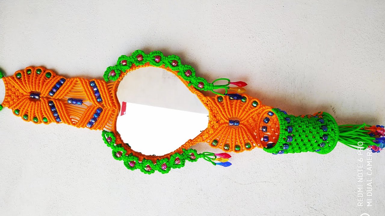 Macrame New Design Heart Shape Mirror YouTube