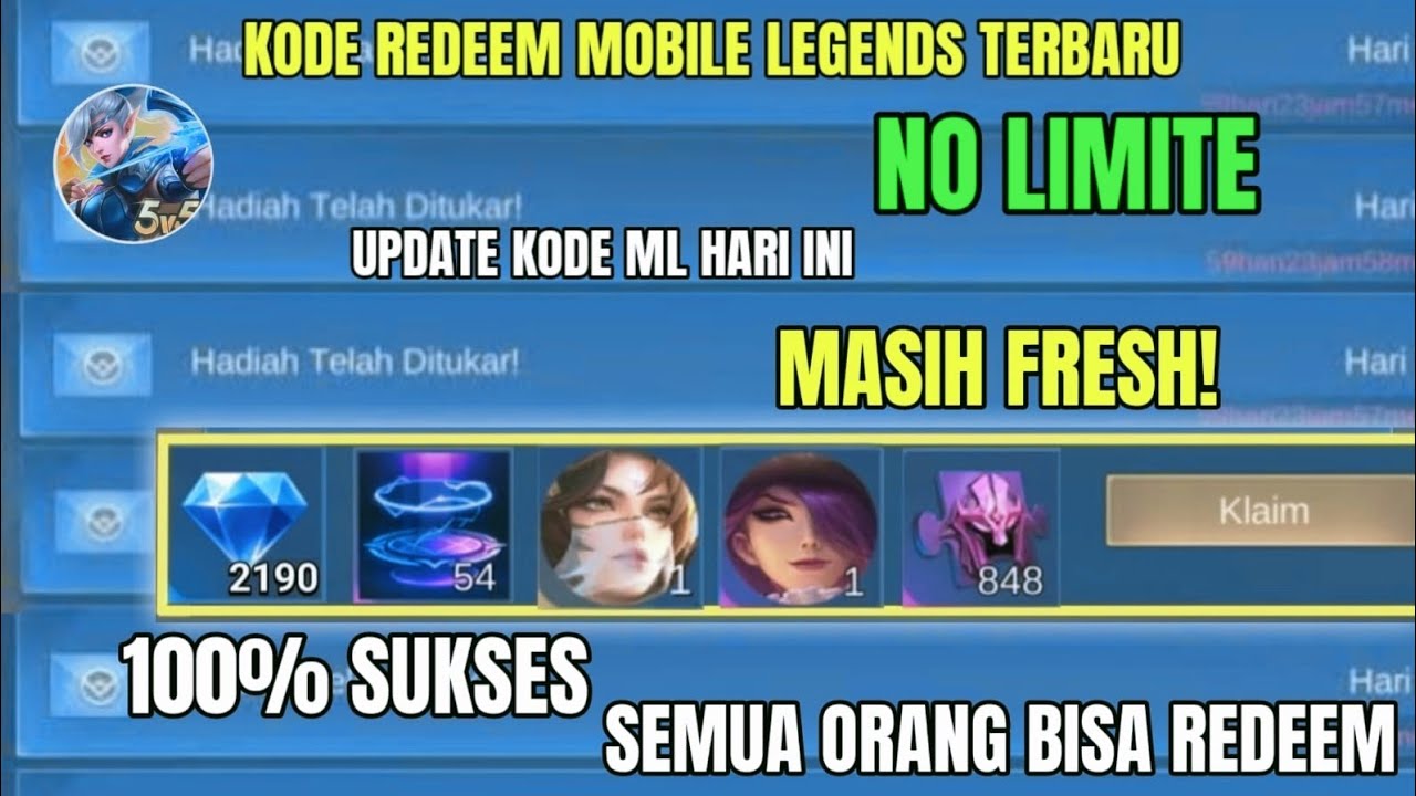 UPDATE HARI INI! KODE REDEEM ML TERBARU KODE REDEEM MOBILE LEGENDS HARI ...