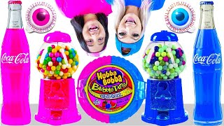 ASMR PINK FOOD VS BLUE FOOD CHALLENGE| CANDY MUKBANG BY SWEEDEE