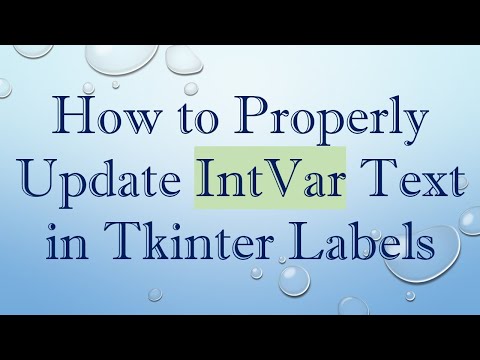 How to Properly Update IntVar Text in Tkinter Labels