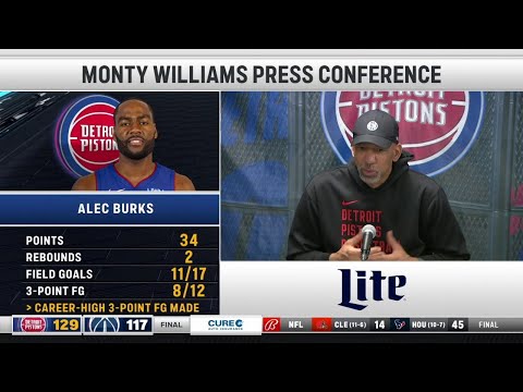 Pistons LIVE 1.15.24: Monty Williams