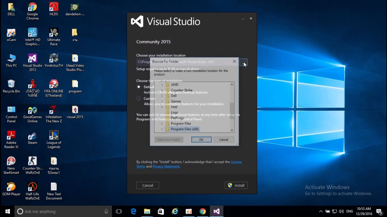 สอนใช้ visual studio 2015  Update 2022  การโหลดและการติดตั้ง Microsoft Visual Studio 2015