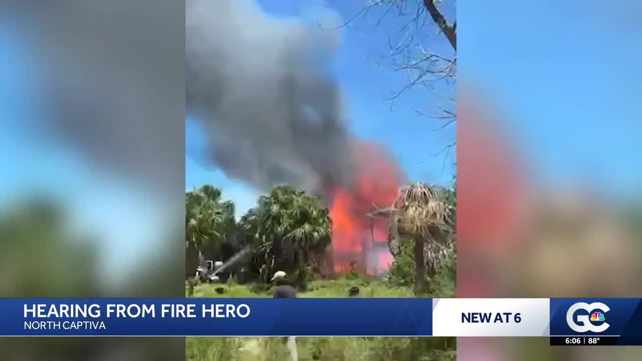 House fire on North Captiva Island prompts heroic efforts - YouTube