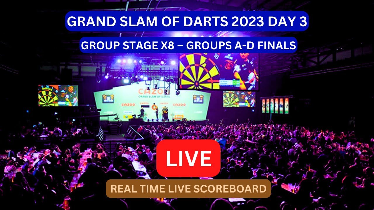 2023 Grand Slam Of Darts LIVE Score UPDATE Today Day 3 Group Stage x8