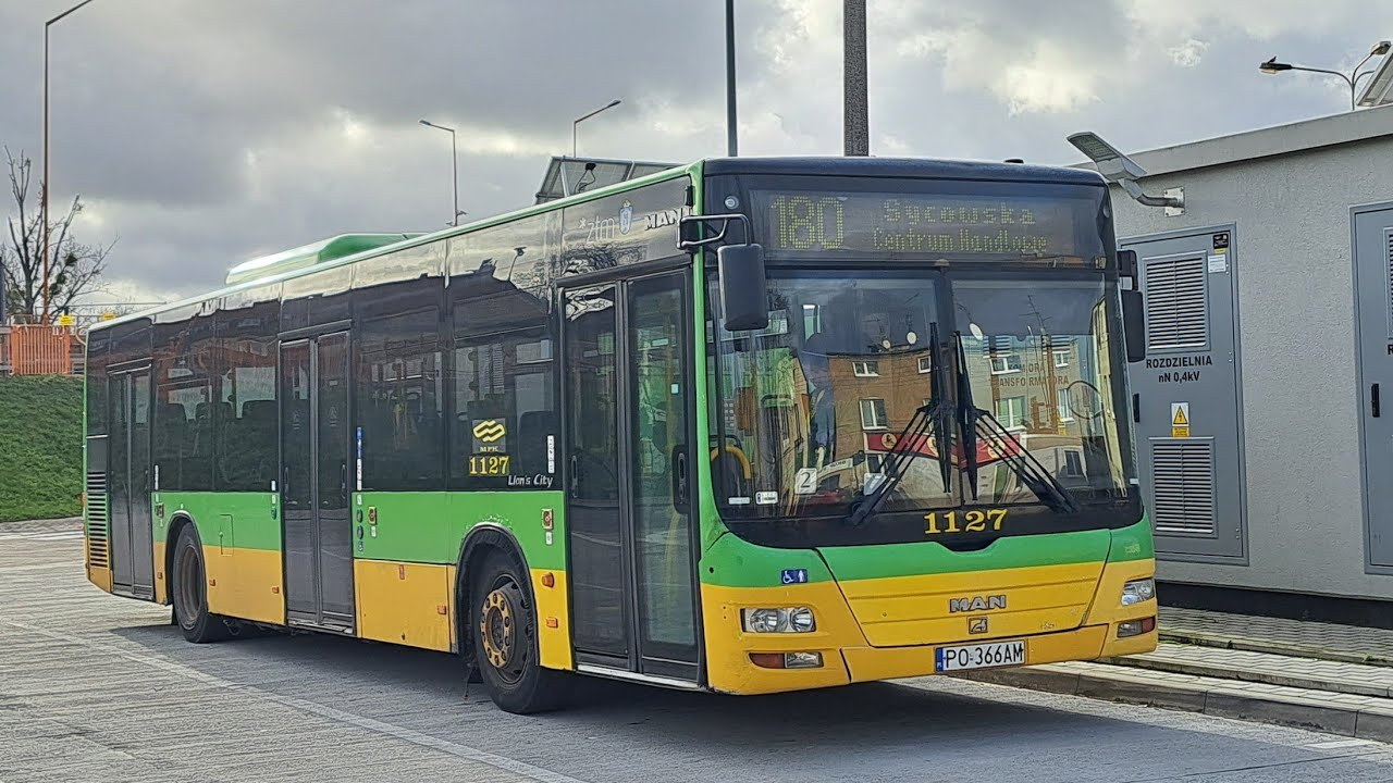 MPK Poznań | Linia 180 | MAN NL263 Lion's City | Kierunek Sycowska - Centrum Handlowe