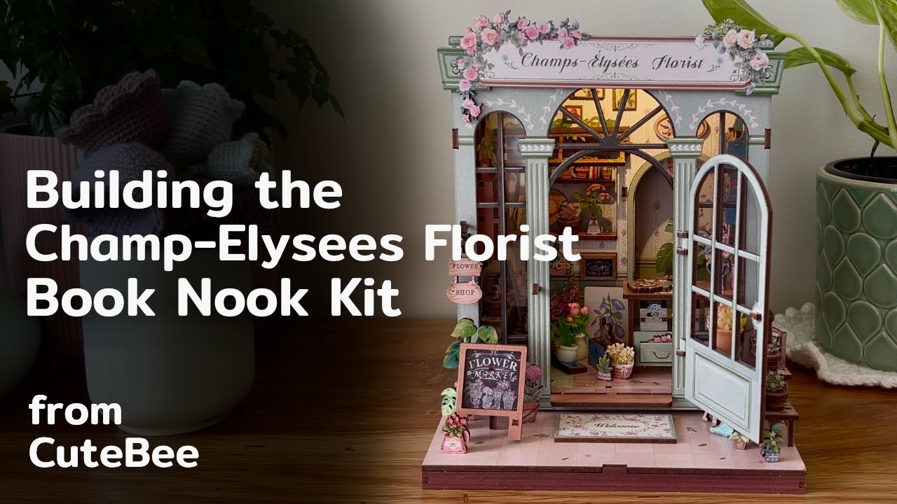 CUTEBEE - Kit Book Nook Miniature "Champs-Élysées Florist" - Maison De Poupée DIY à Construire