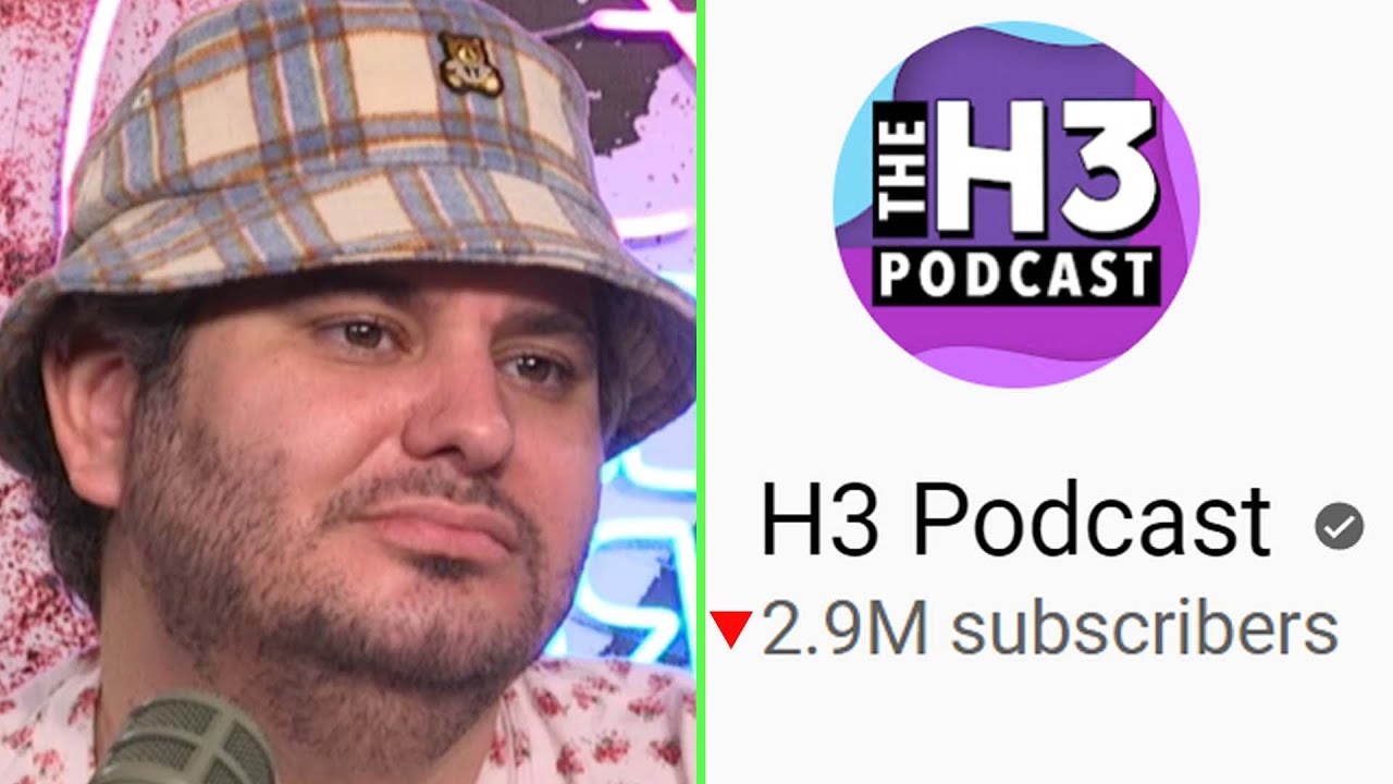 H3 Podcast Falls Below Million - YouTube