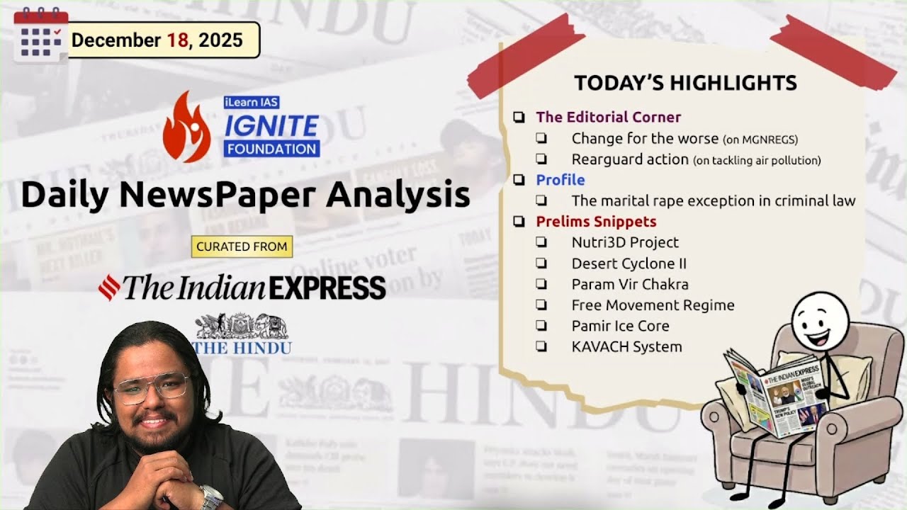 Daily Newspaper Analysis for UPSC | Dec 18, 2025 | The Hindu & Indian ...