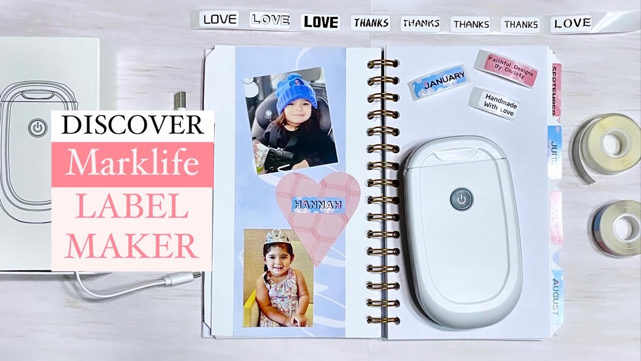 Marklife P11 Portable Lable Maker Thermal Printing No Ink Required  Bluetooth Connected Tear/Water/Oil Proof Mini Printer Machine